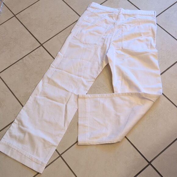 NWT J. Crew Drapey Denim Trouser White Cotton Blend Size 31 FLAWED - Picture 3 of 12